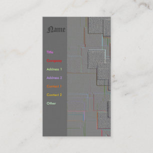 "Cyber Gothic" Geometric Art Business Card