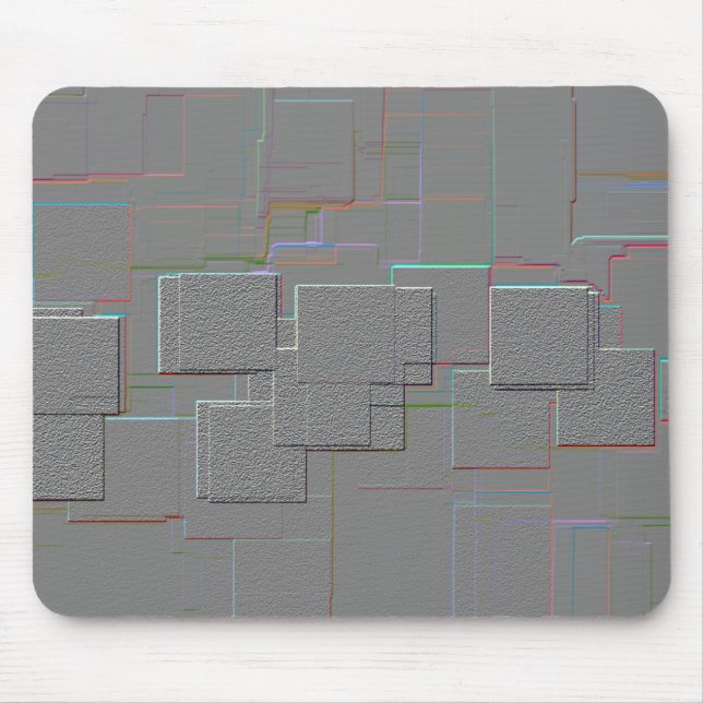 "Cyber Gothic" Geometric Art Mouse Pad (Front)