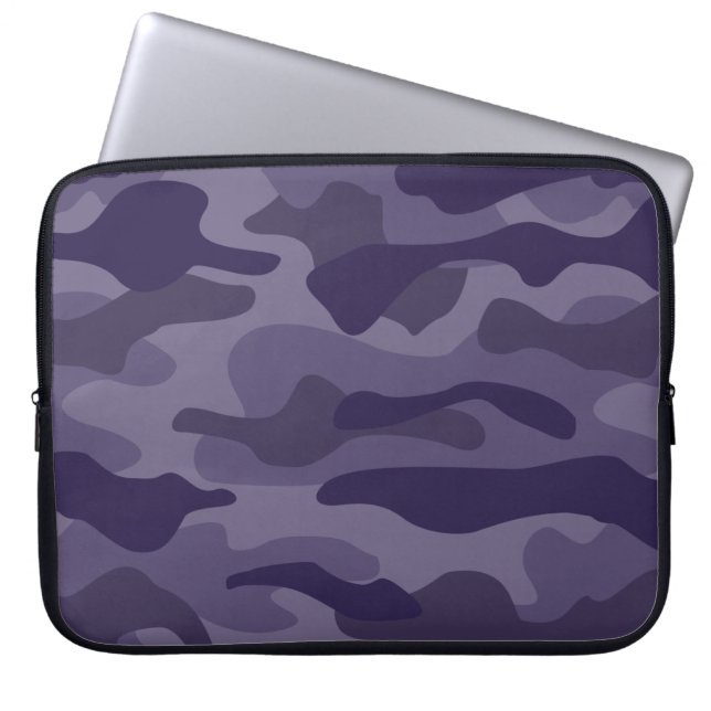 Cyber Grape Monocolor Camo Laptop Sleeve (Front)