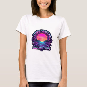 Cyber Horizons Endless Drive - 80s Retro Synthwave T-Shirt
