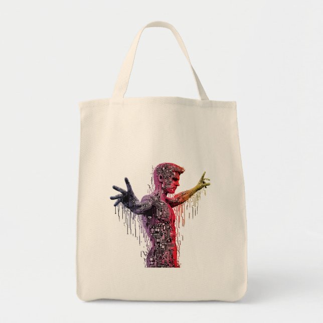 Cyber Human Tote Bag (Front)