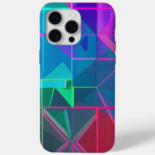 Cyber Lattice: A Spectrum of Light iPhone 15 Pro Max Case
