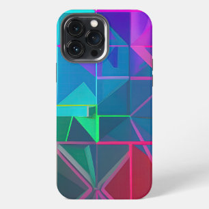 Cyber Lattice: A Spectrum of Light iPhone 13 Pro Max Case