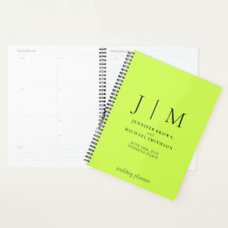 Cyber Lime Jet Black Formal Simple Day Wedding