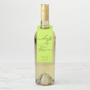 Cyber Lime Jet Black Signature Party Celebration Bottle Tag