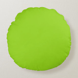 Cyber Lime Solid Color 99DC1B 2024 Trends Round Pillow