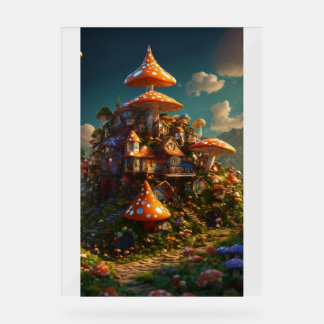 Cyber Lion: Futuristic Geometric Head Acrylic Sign