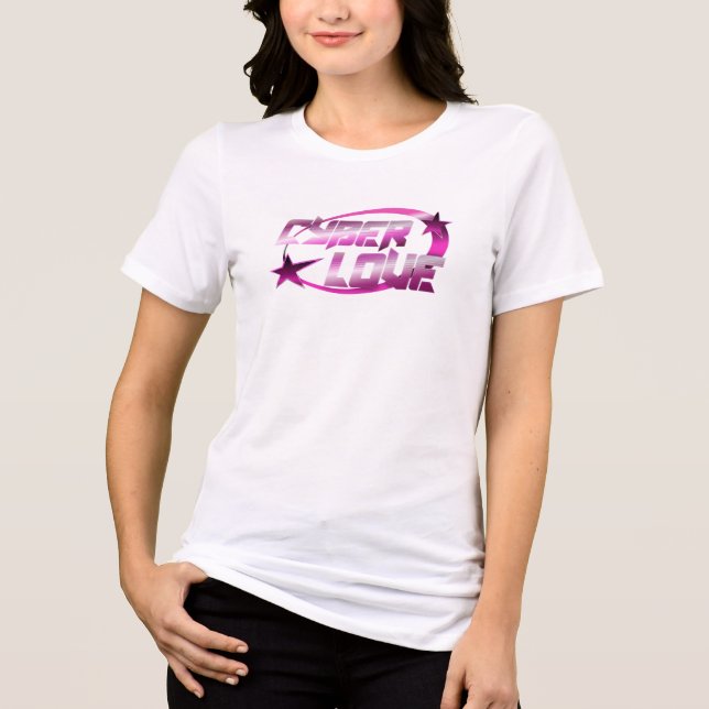 Cyber Love: Y2K 2000s Retro Tee (Front)