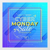 Cyber Monday Customize Percentage Off Sale Banner