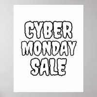 Cyber Monday Sale Poster, Large Retail Store Sale 