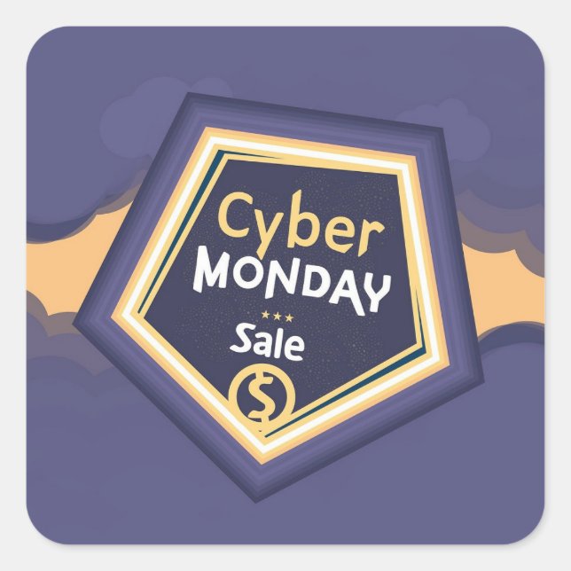 Cyber Monday  Square Sticker (Front)