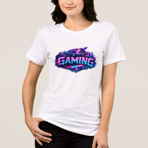 Cyber Neon Pro Gamer - Futuristic Esports Gaming I Tri-Blend Shirt