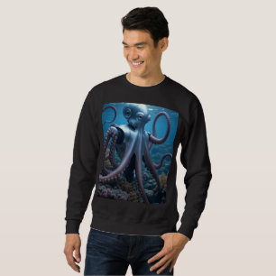 Cyber Octopus hommes noir sweatshirt