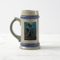 Cyber Octopus right hand blue stein