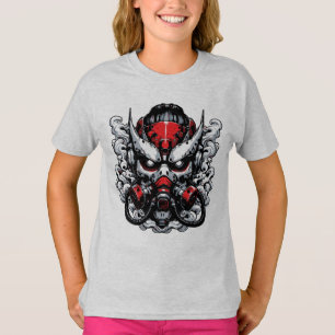 Cyber Oni: Smoke Warrior Mask T-Shirt