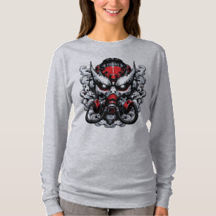 Cyber Oni: Smoke Warrior Mask T-Shirt