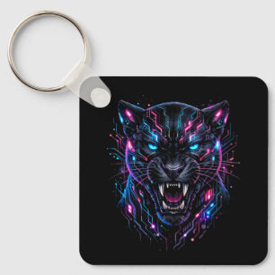Cyber Panther Keychain
