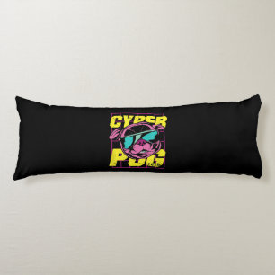 Cyber Pug 2021 Funny Dog Pug Design Body Pillow