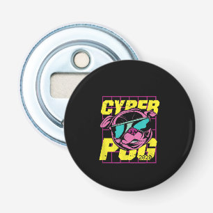 Cyber Pug 2021 Funny Dog Pug Design Bottle Opener