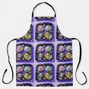 Cyber punk otters  apron