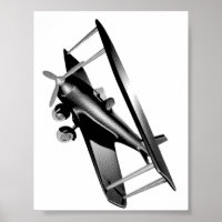 Cyber Red Popcorn Anime Bi-Plane flying amidst