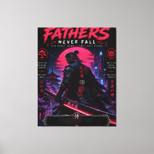 Cyber Samurai Father Canvas Print