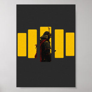 Cyber Samurai Japanese Warrior Bushido Art Poster