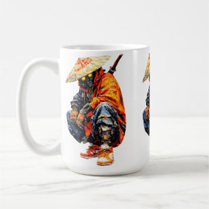 Cyber Samurai Palette Knife Orange  Coffee Mug