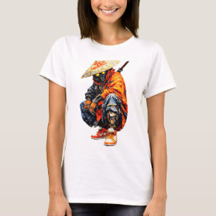 Cyber Samurai Palette Knife Orange  T-Shirt