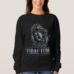 Cyber Seahorse Saxophone Sweatshirt