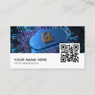 Cyber Security Analyst  QR Code  Business Car Card