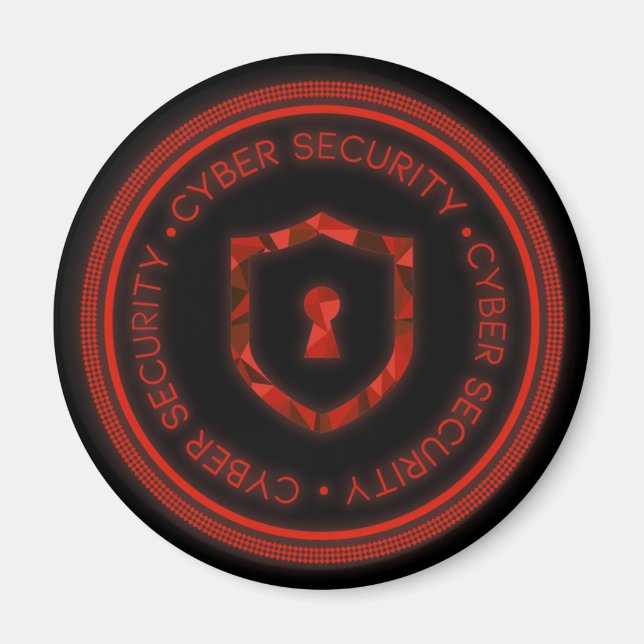 CYBER SECURITY BADGE SEAL MAGNET (Front)