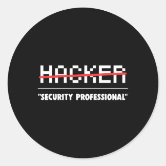 Cyber Security Computer Hacker Classic Round Sticker