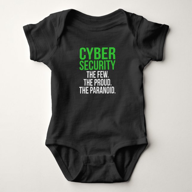 Cyber Security Computer IT Tech Software Baby Bodysuit (Front)