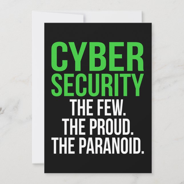 Cyber Security Computer IT Tech Software Invitation (Front)