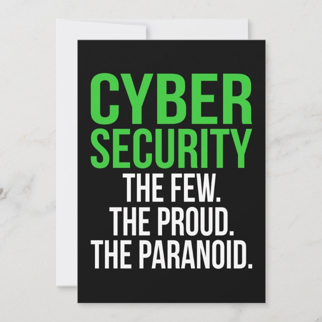 Cyber Security Computer IT Tech Software Thank You Card (Front)