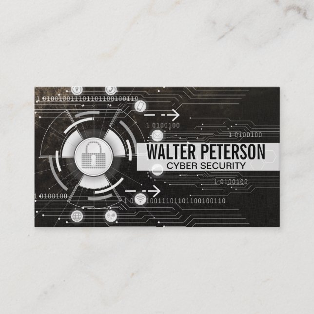 Cyber Security | Data Base | Global Network Business Card (Front)