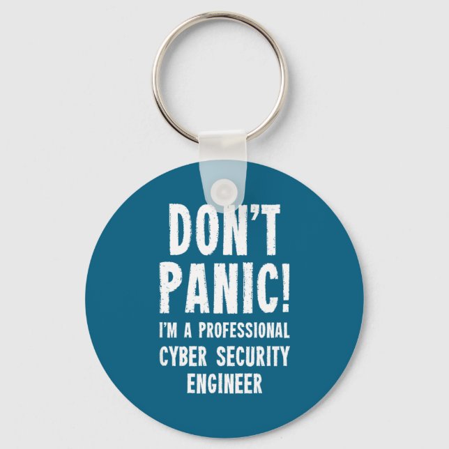 Cyber Security Engineer Illustration Keychain (Front)