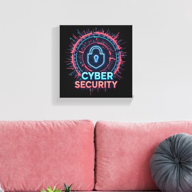 Cyber Security Expert Canvas Wall Art (Insitu(LivingRoom))