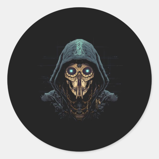 Cyber Security Expert For White Hacker And Cyber W Classic Round Sticker (Front)