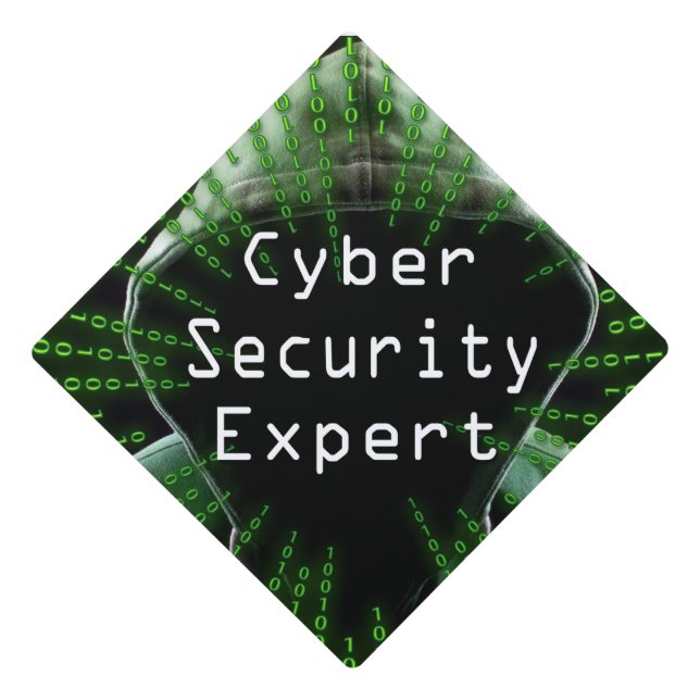 Cyber Security Expert Graduation Cap Topper (Front)