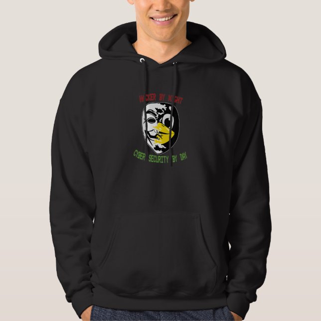 Cyber Security Expert Linux Penguin As Hacker Hoodie (Front)