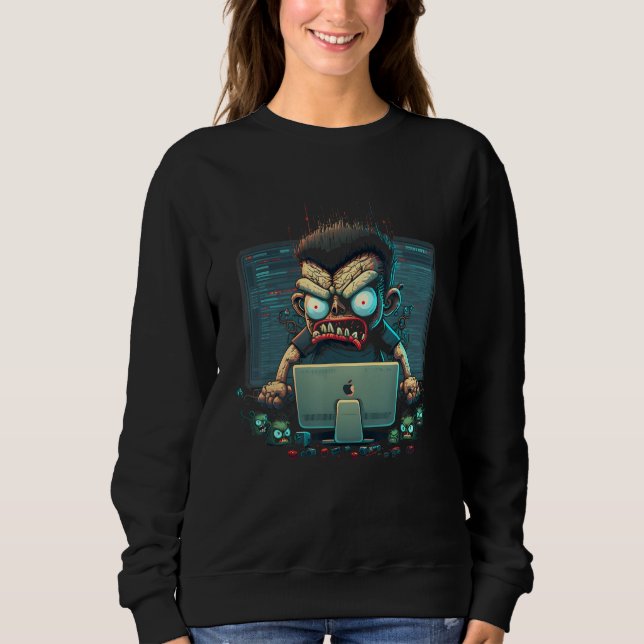 Cyber Security Expert Quote for White Hat Hacker 8 Sweatshirt (Front)