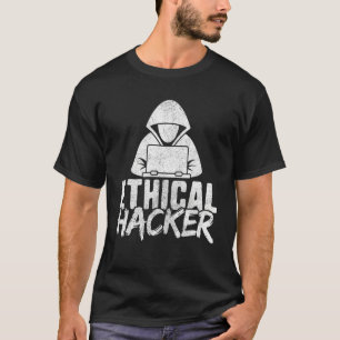 Cyber Security  For Men Geek White Hat Ethical Hac T-Shirt