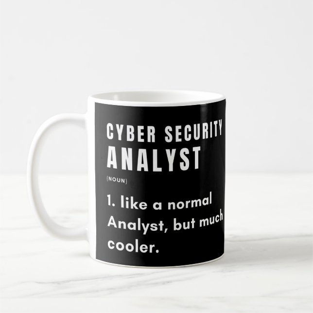 Cyber Security Funny Definition  Coffee Mug (Left)
