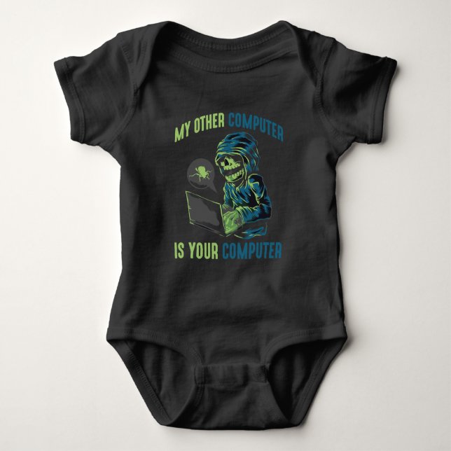 Cyber Security Hacker Computer Admin Programmer Baby Bodysuit (Front)