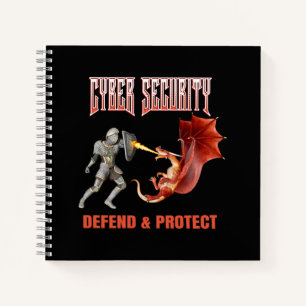 Cyber Security Knight Dragon Defence Notebook
