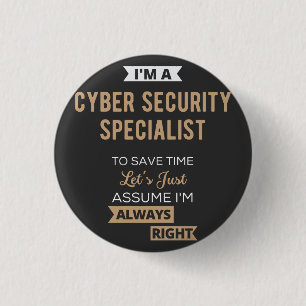Cyber Security Specialist 1 Inch Round Button