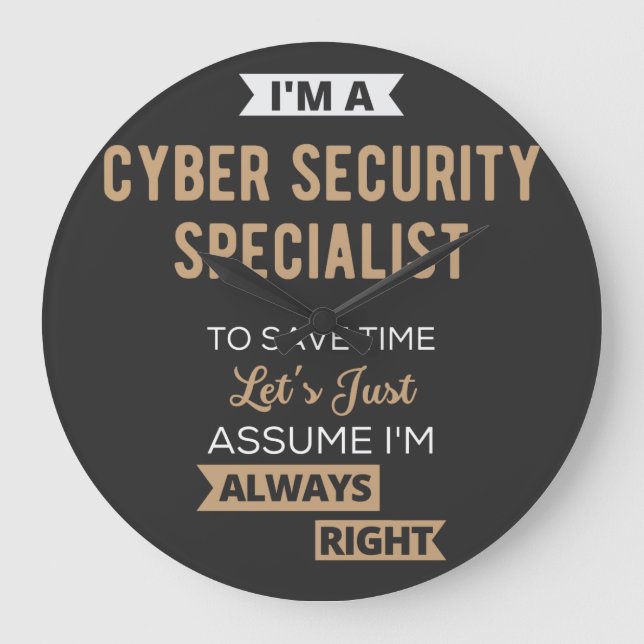 Cyber Security Specialist Large Clock (Front)