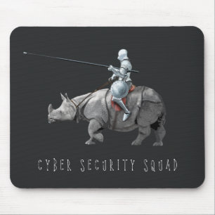Cyber Security Squad armour shield knight rhino Mouse Pad